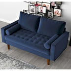 Luis Mid-century Modern Tufted Velvet Loveseat - N/A