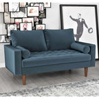 Luis Mid-century Modern Tufted Velvet Loveseat - N/A