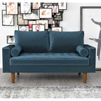 Luis Mid-century Modern Tufted Velvet Loveseat - N/A