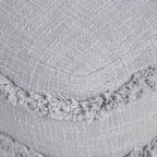 Sevita Solid Textured Stripe Pouf Ottoman