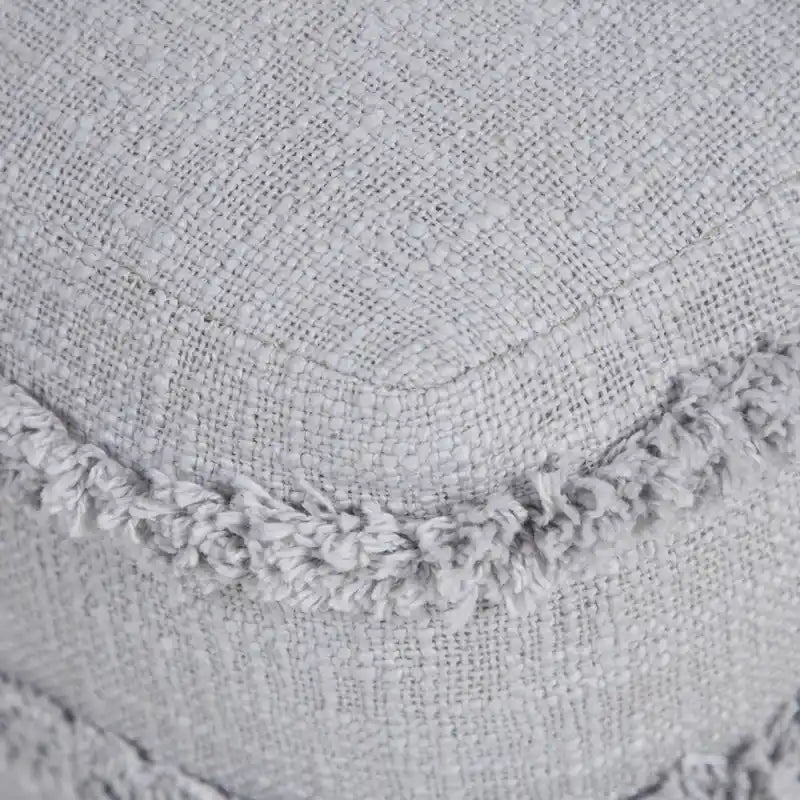 Sevita Solid Textured Stripe Pouf Ottoman