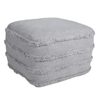 Sevita Solid Textured Stripe Pouf Ottoman