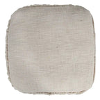 Sevita Solid Textured Stripe Pouf Ottoman