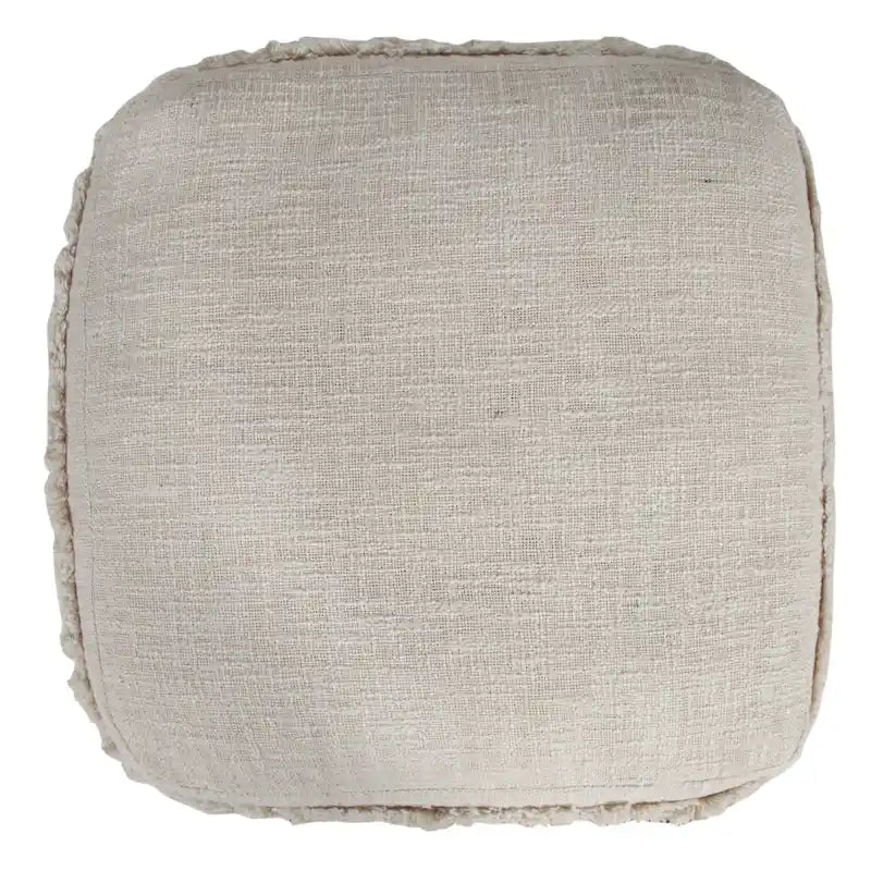Sevita Solid Textured Stripe Pouf Ottoman