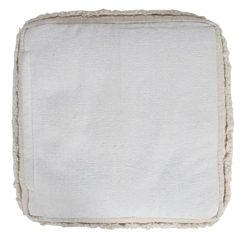 Sevita Solid Textured Stripe Pouf Ottoman