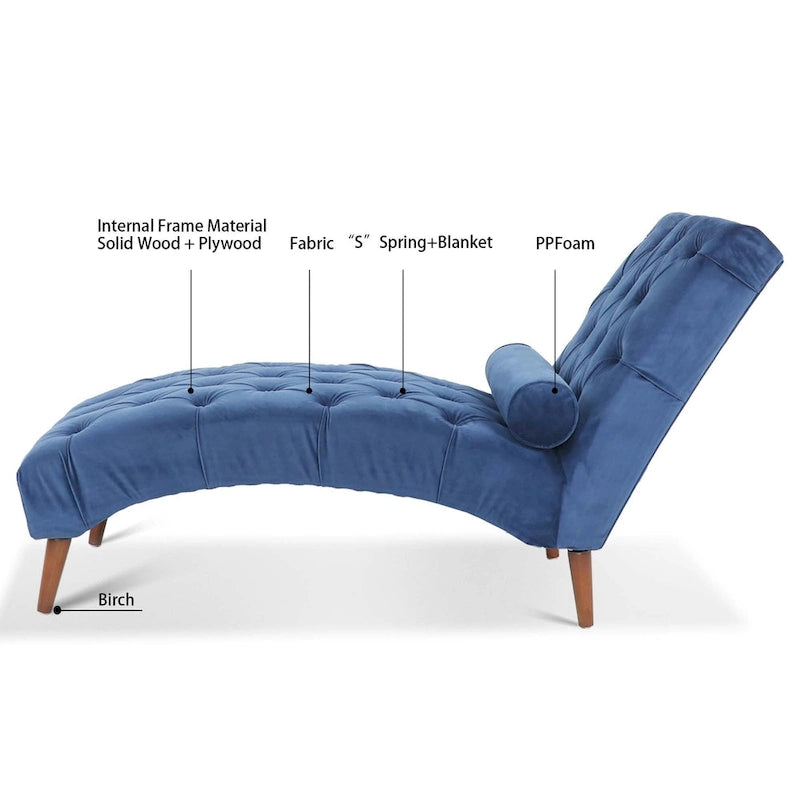 62W Upholstered Chaise Lounge