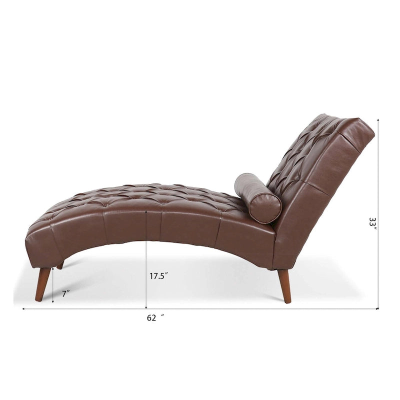 62W Upholstered Chaise Lounge