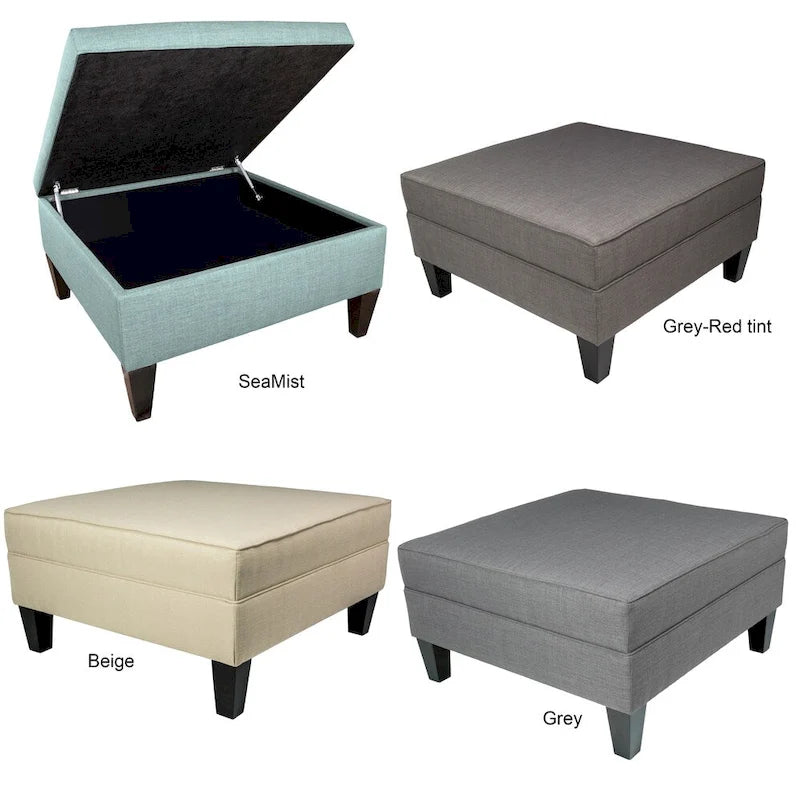 MJL Furniture Madison Squared Upholstered Welted Oversized Ottoman