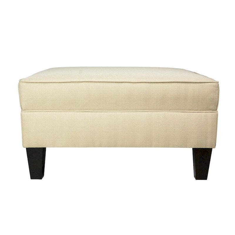 MJL Furniture Madison Squared Upholstered Welted Oversized Ottoman