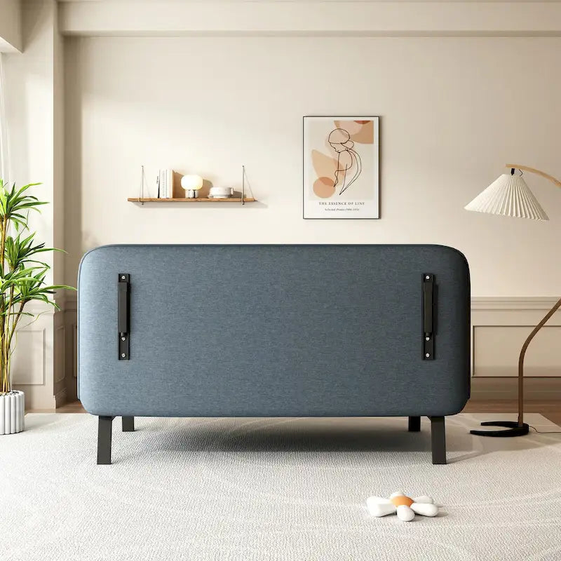 Convertible Tri-Fold Sofa Bed with Adjustable Backrest & Pillow