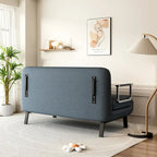 Convertible Tri-Fold Sofa Bed with Adjustable Backrest & Pillow