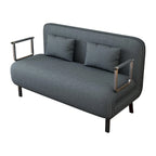 Convertible Tri-Fold Sofa Bed with Adjustable Backrest & Pillow