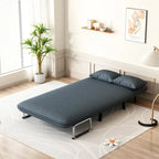 Convertible Tri-Fold Sofa Bed with Adjustable Backrest & Pillow