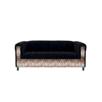 Coast to Coast Sofas Mid Century Modern 3 Seater Sofa Velvet Solid Wood Frame Upholstered