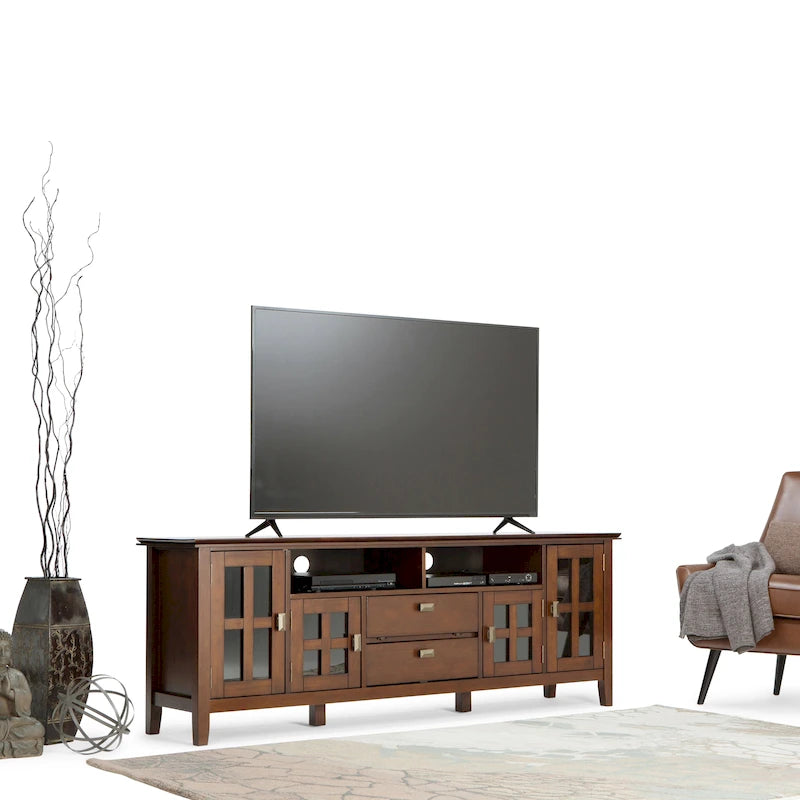 WYNDENHALL Stratford SOLID WOOD 72 Wide TV Media Stand For TVs up to 80