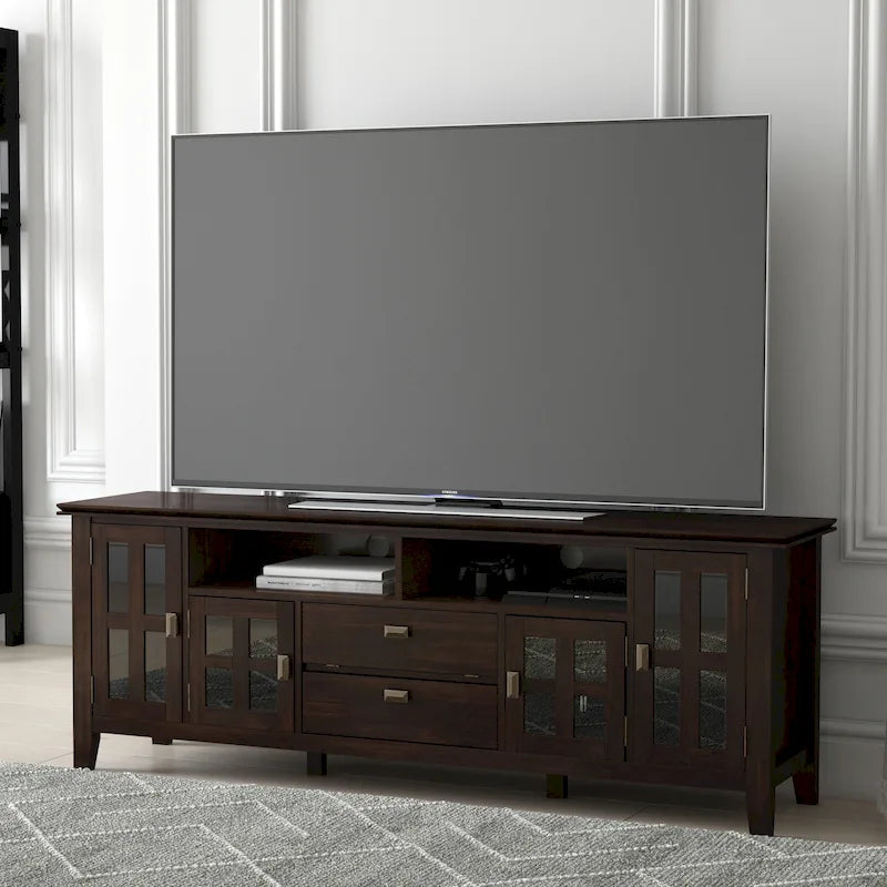 WYNDENHALL Stratford SOLID WOOD 72 Wide TV Media Stand For TVs up to 80