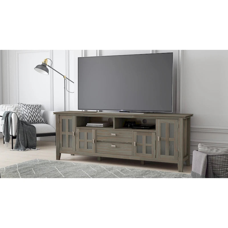 WYNDENHALL Stratford SOLID WOOD 72 Wide TV Media Stand For TVs up to 80