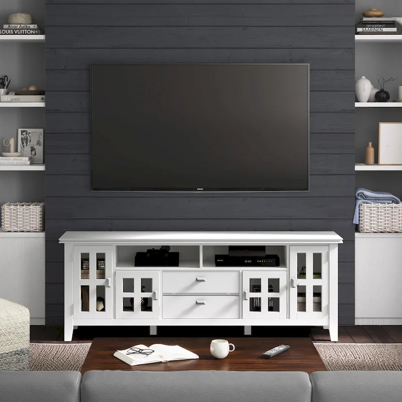 WYNDENHALL Stratford SOLID WOOD 72 Wide TV Media Stand For TVs up to 80