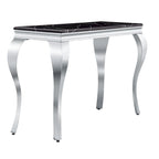 Modern Console Table with 50 top and Stainless Steel Legs for Living Room, Entryway, Hallway, Office, Foyer