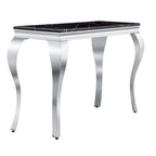 Modern Console Table with 50 top and Stainless Steel Legs for Living Room, Entryway, Hallway, Office, Foyer