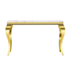 Modern Console Table with 50 top and Stainless Steel Legs for Living Room, Entryway, Hallway, Office, Foyer