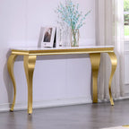 Modern Console Table with 50 top and Stainless Steel Legs for Living Room, Entryway, Hallway, Office, Foyer