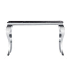 Modern Console Table with 50 top and Stainless Steel Legs for Living Room, Entryway, Hallway, Office, Foyer