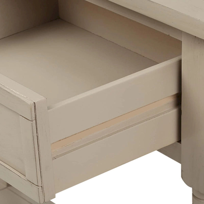 Modern Console Table with Two Drawers and Bottom Shelf