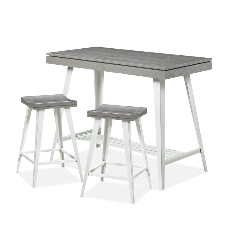 Kaylen Modern 3-Piece Steel Legs Counter Height Table Set by Furniture of America