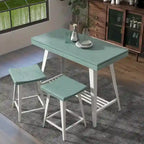 Kaylen Modern 3-Piece Steel Legs Counter Height Table Set by Furniture of America