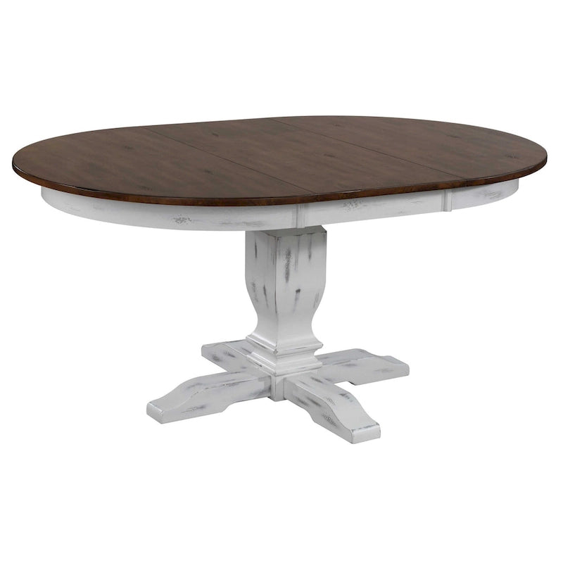 Double Transitional Base Dining Table - N/A