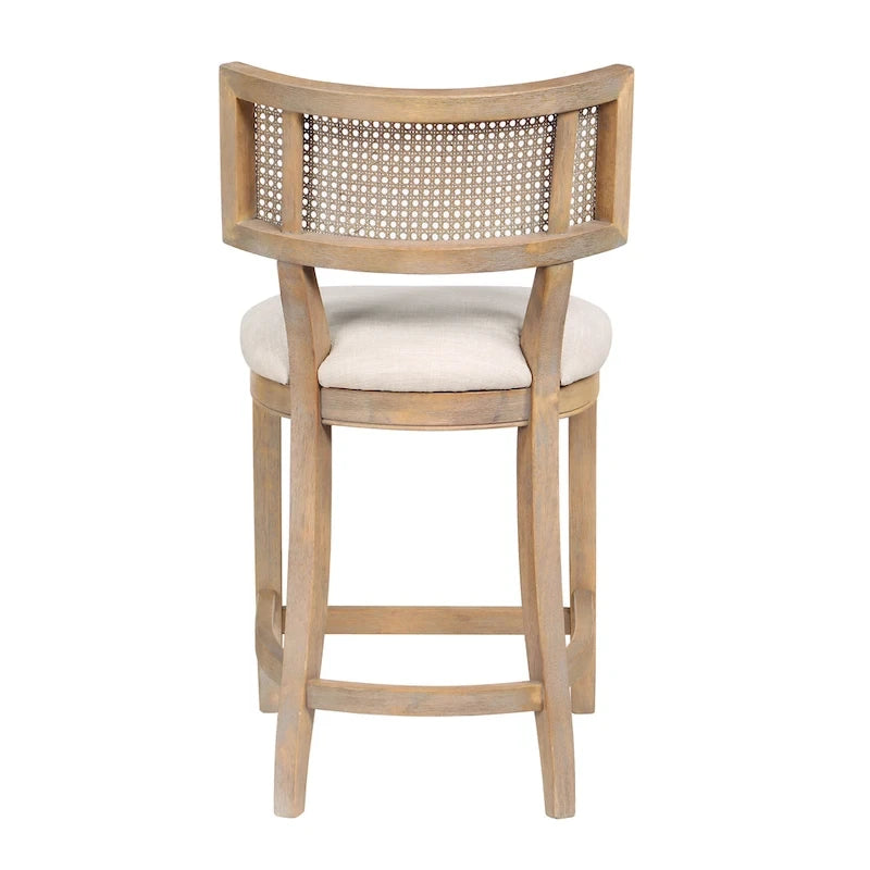 Berwil Wooden Cane Back Counter Height Chairs by Furniture of America