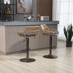 Swivel Bar Stools with Footrest Set of 2