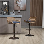 Swivel Bar Stools with Footrest Set of 2