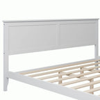Modern White Solid Wood Platform Bed