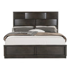 Roundhill Furniture Belani Wood Panel Bed Set, Bed, Dresser, Mirror, Two Nightstands, and Chest, Espresso