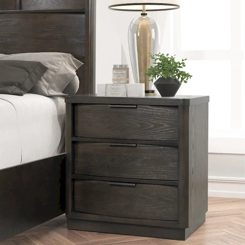 Roundhill Furniture Belani Wood Panel Bed Set, Bed, Dresser, Mirror, Two Nightstands, and Chest, Espresso