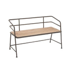 Metal Bench with Wood Seat - Black - Roche River Dcor. - 18Wx45Lx28H