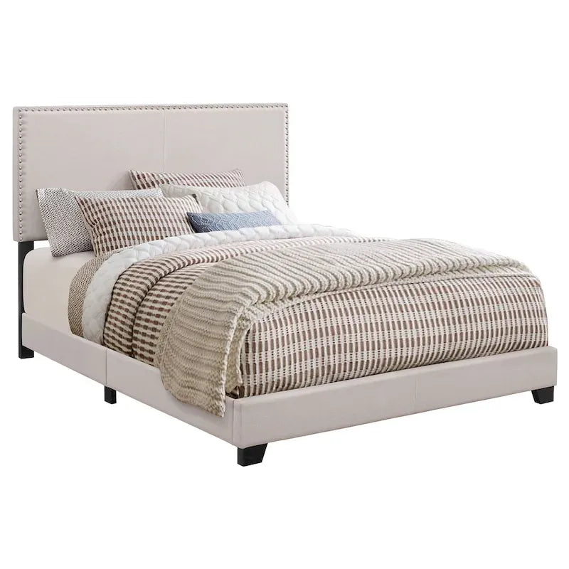 Boyd Transitional Fabric Upholstered Panel Bed