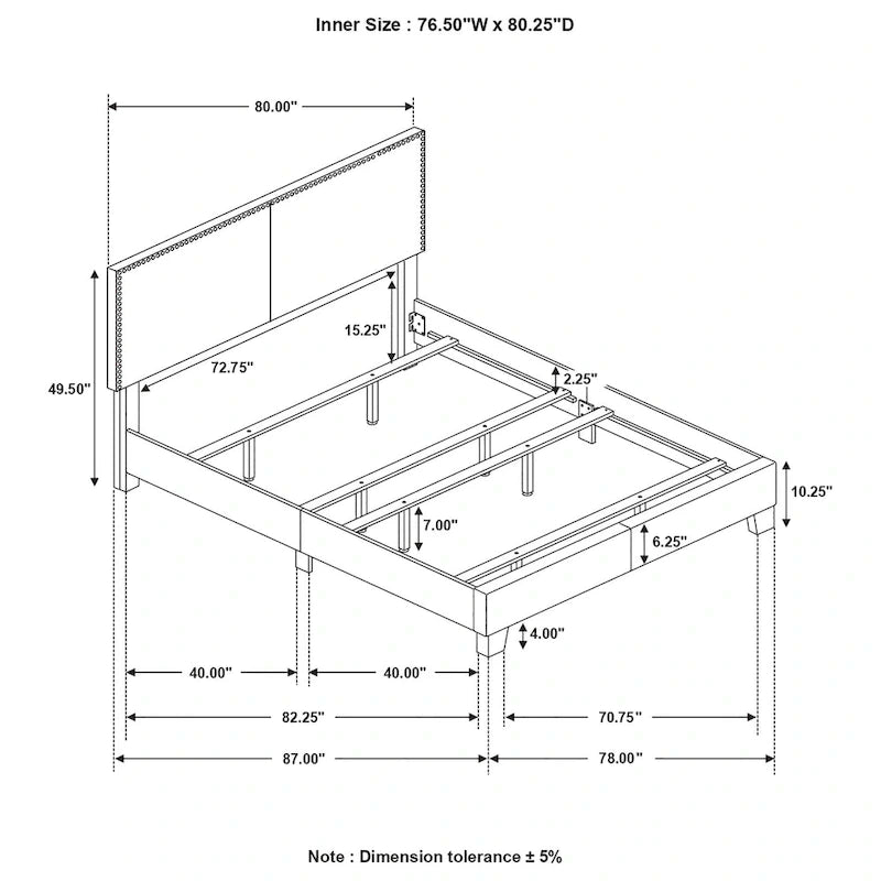 Boyd Transitional Fabric Upholstered Panel Bed