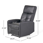 Samedi PU Leather Recliner Club Chair by Christopher Knight Home