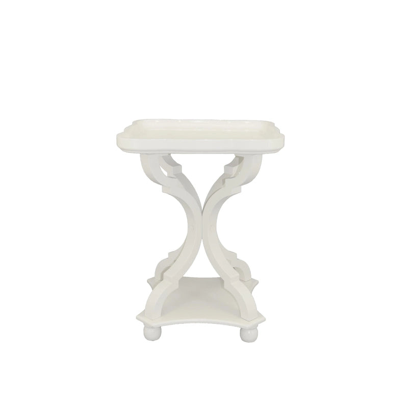 COZAYH Rustic Farmhouse Tray Top End Table
