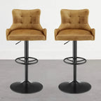 Art Leon Genuine Leather Bar Stool with Adjustable Height