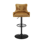 Art Leon Genuine Leather Bar Stool with Adjustable Height