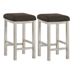Milbain Farmhouse White Counter Height Stool (Set of 2) by Furniture of America