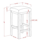 Milbain Farmhouse White Counter Height Stool (Set of 2) by Furniture of America