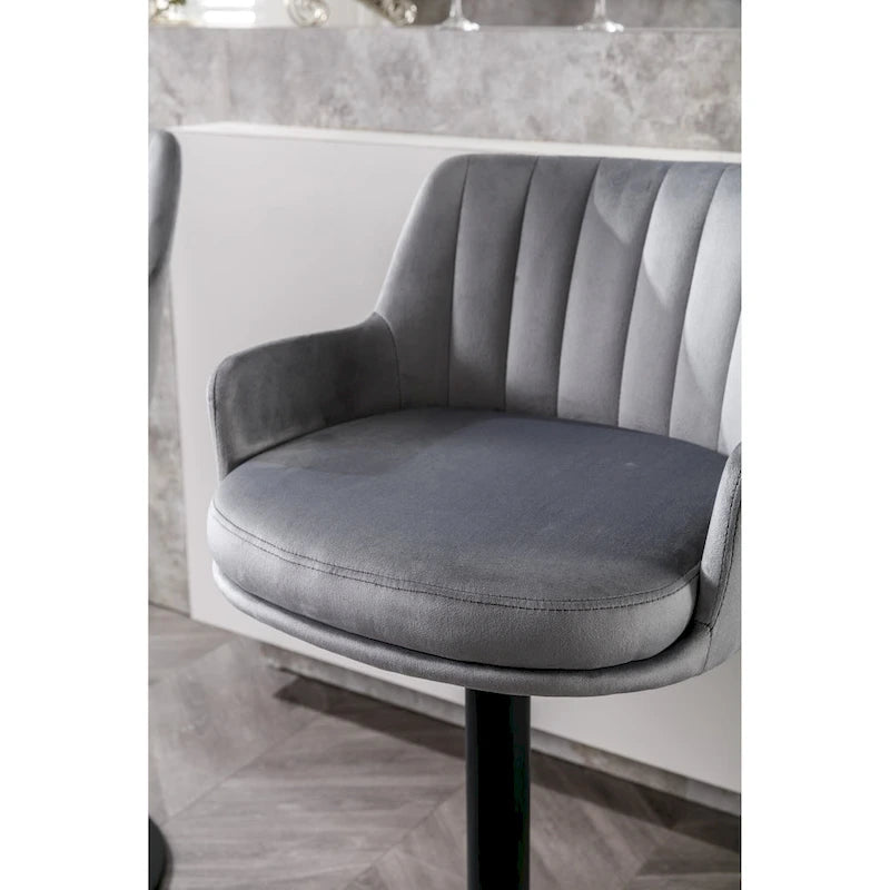 Set of 2 Adjustable Counter Height Bar Chairs for Kitchen