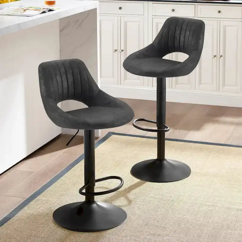 Retro Adjustable Swivel Barstool (Set of 2)