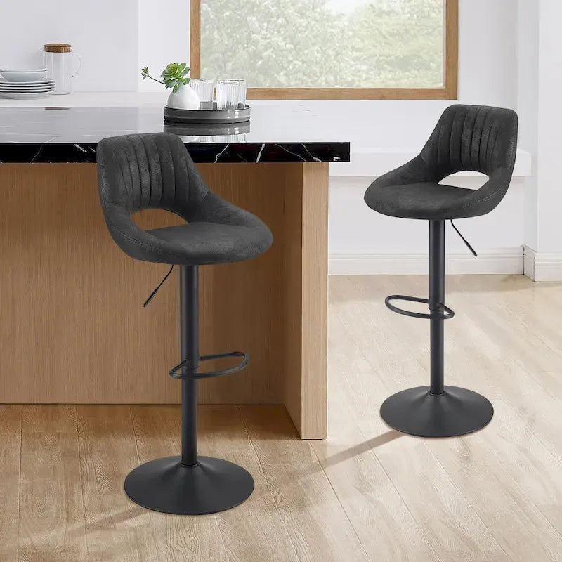 Retro Adjustable Swivel Barstool (Set of 2)