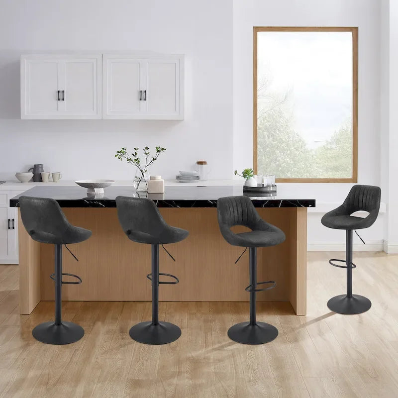 Retro Adjustable Swivel Barstool (Set of 2)